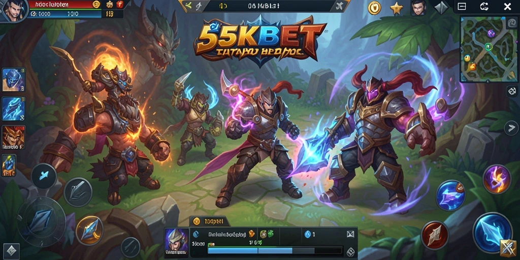 Tangkapan layar gameplay ARPG yang menegangkan dari 55KBET.
