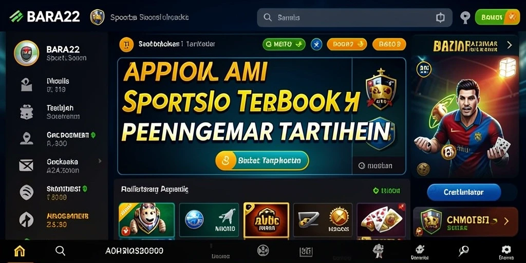 Tampilan menarik dari fitur taruhan BARA22 yang mudah digunakan.