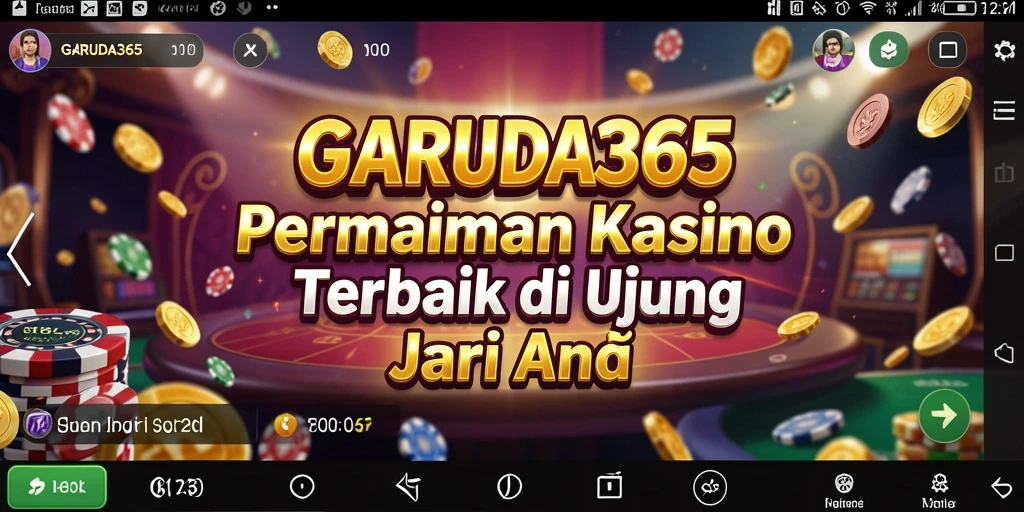 Screenshot utama GARUDA365 menampilkan gameplay kasino yang seru.