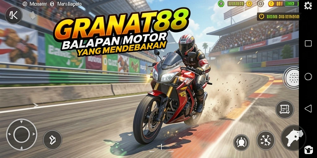 Tampilan gameplay mendebarkan dari game Motor Racing GRANAT88.