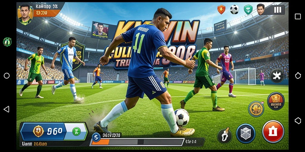 Tampilan gameplay seru dari KKWIN yang menampilkan pertandingan olahraga.