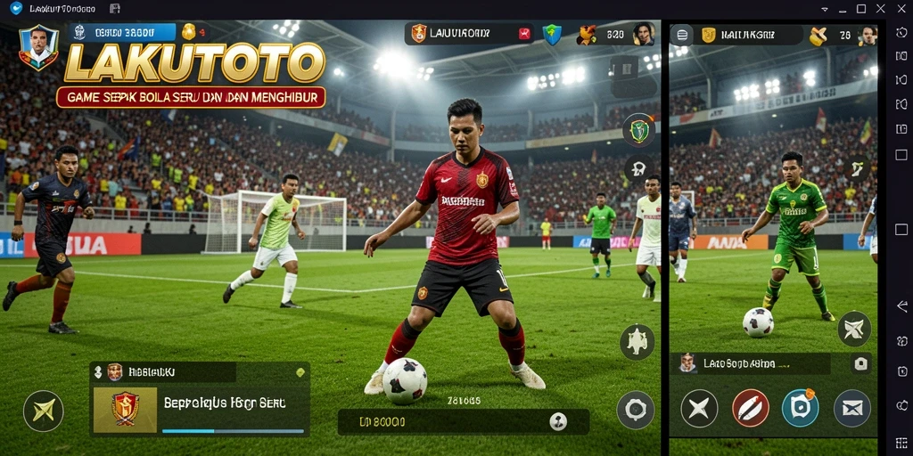 Tampilan menarik gameplay sepak bola di LAKUTOTO.