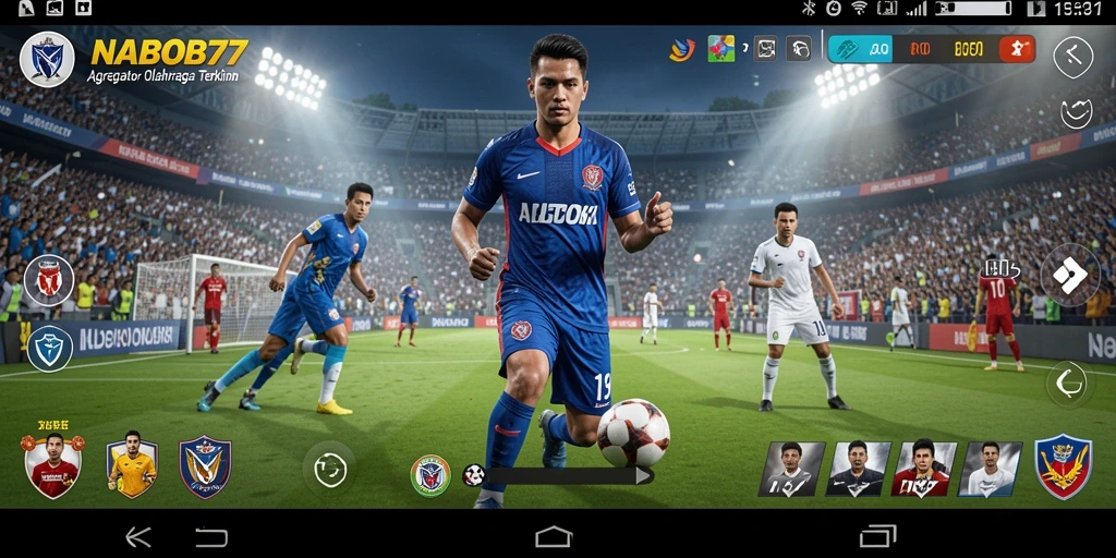 Tampilan menarik dari gameplay dan informasi olahraga di NABOB77.