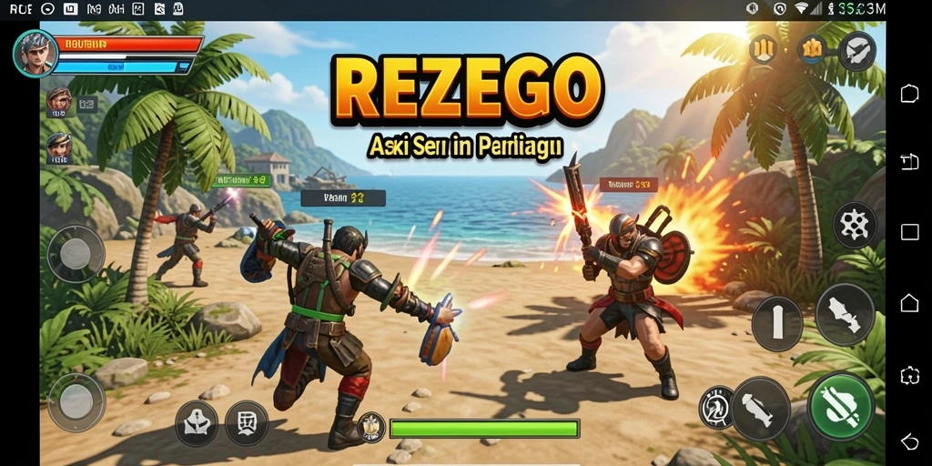 Tampilan gameplay <strong>REZEGO</strong> yang penuh aksi dan seru.