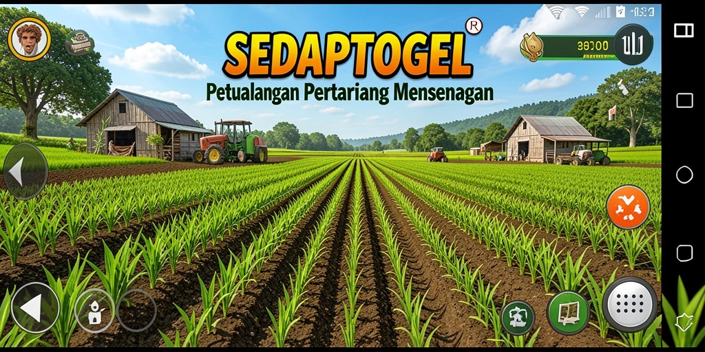 Tampilan menarik dari gameplay SEDAPTOGEL saat bertani.