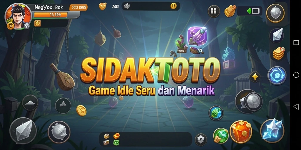 Screenshot gameplay SIDAKTOTO yang menggambarkan keseruan permainan Idle.