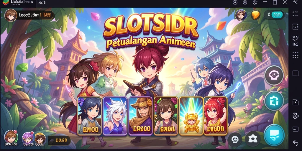 Tampilan gameplay SLOTSIDR dengan karakter Anime yang menarik.